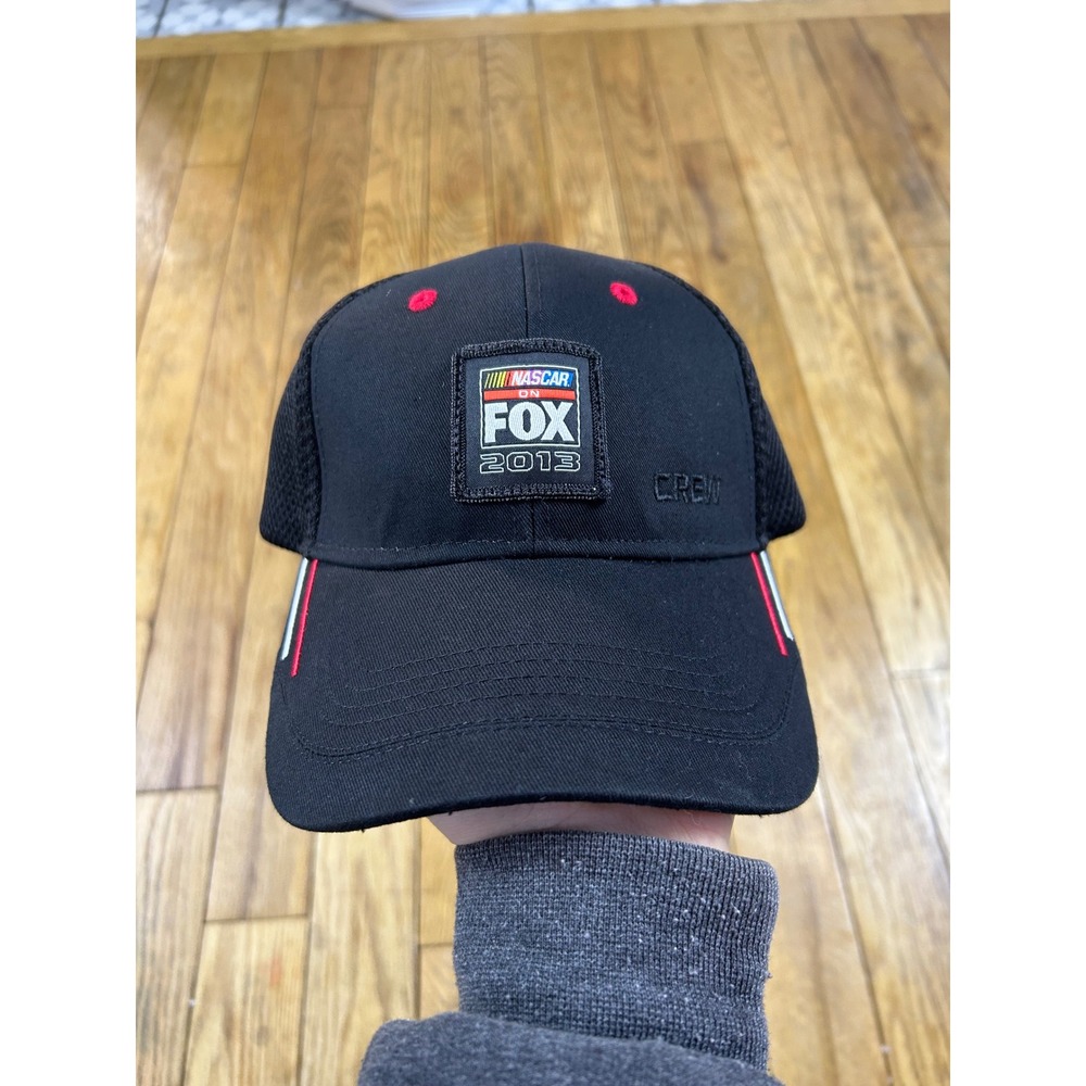 NASCAR on FOX 2013 Crew Black Trucker Hat Cap‎ Adjustable Strap RARE